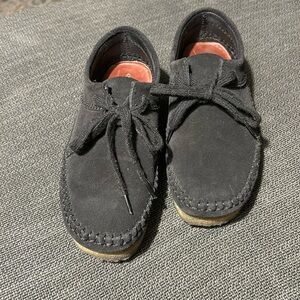 Clarks Original Wallabee. Womens size 6. Black leather.